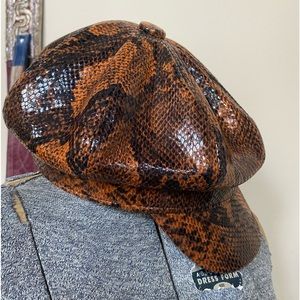 POL New! Brown Python Print Dude Retro Adjustable Hat